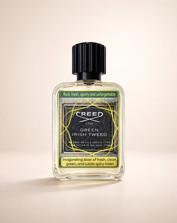 A fresh and elegant woody fragrance with citrus, violet leaf and sandalwood.